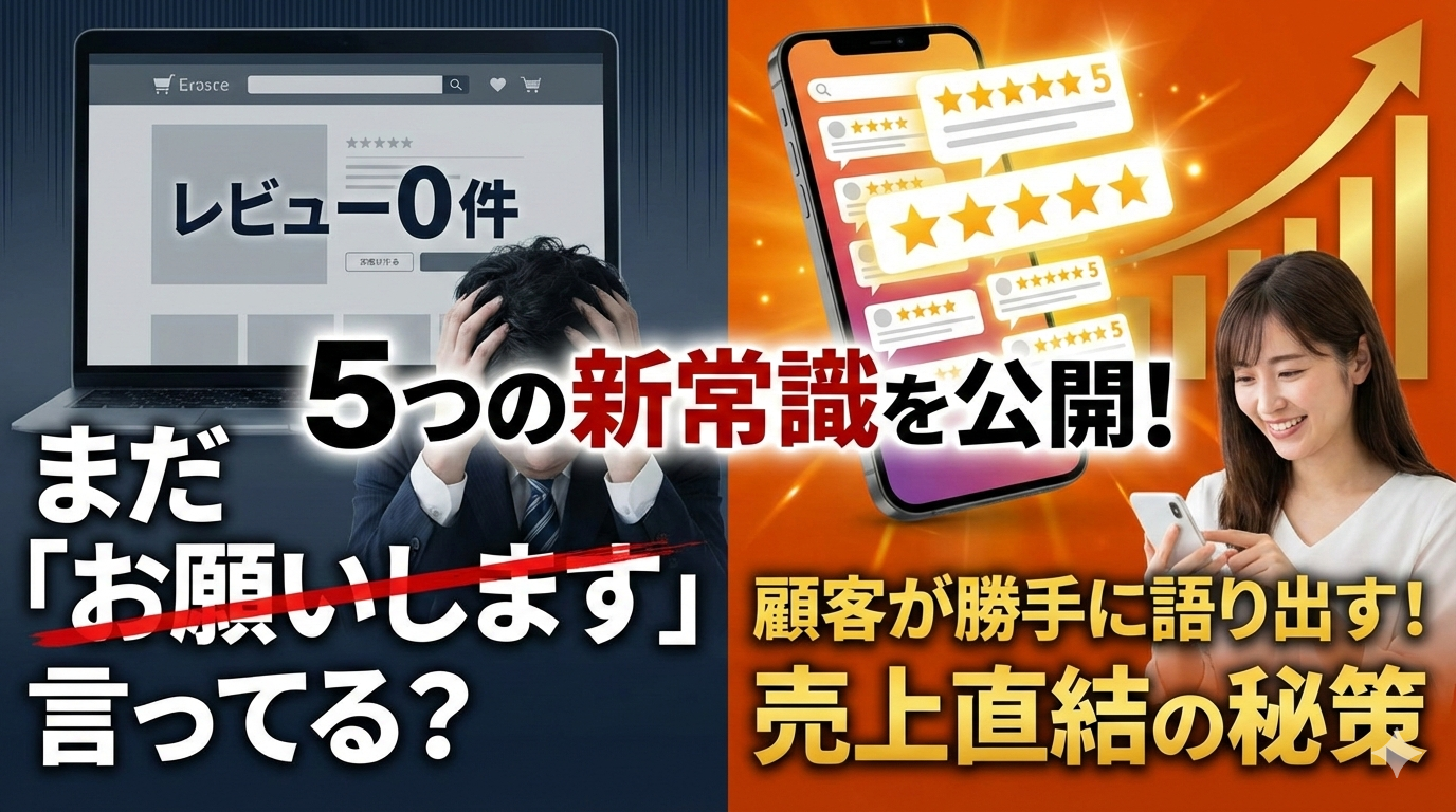「レビューをお願いします」はもうやめて！ 顧客が思わず語り出す、売上直結のレビュー戦略5つの秘策
