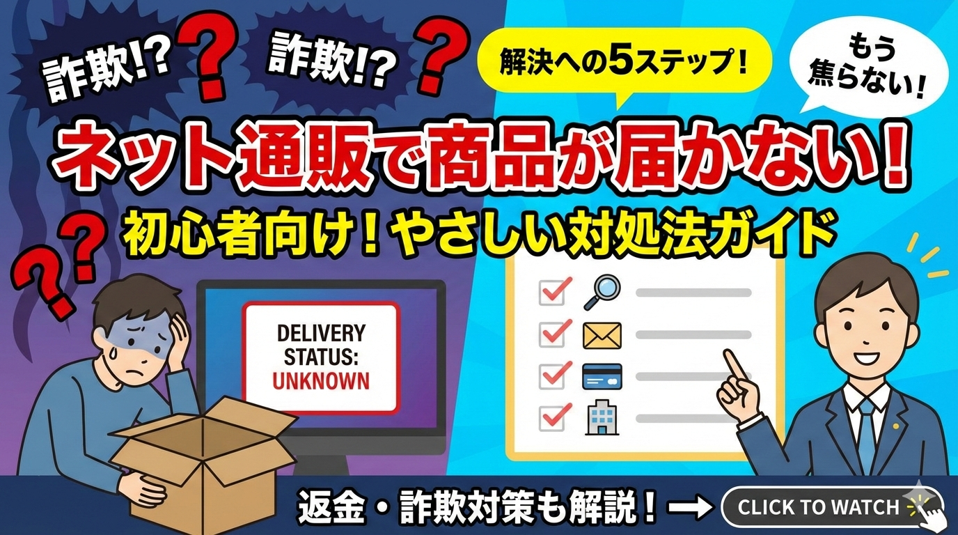 ネット通販で商品が届かない！初心者のためのやさしい対処法ガイド