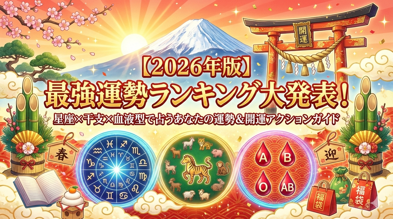 【2026年版】最強運勢ランキング大発表！星座×干支×血液型で占うあなたの運勢＆開運の道しるべガイド